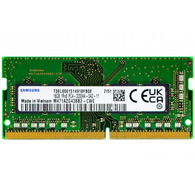 Модуль памяти для ноутбука SODIMM DDR4 16GB PC25600 3200МГц Samsung M471A2G43BB2-CWE 1.2v б.у.